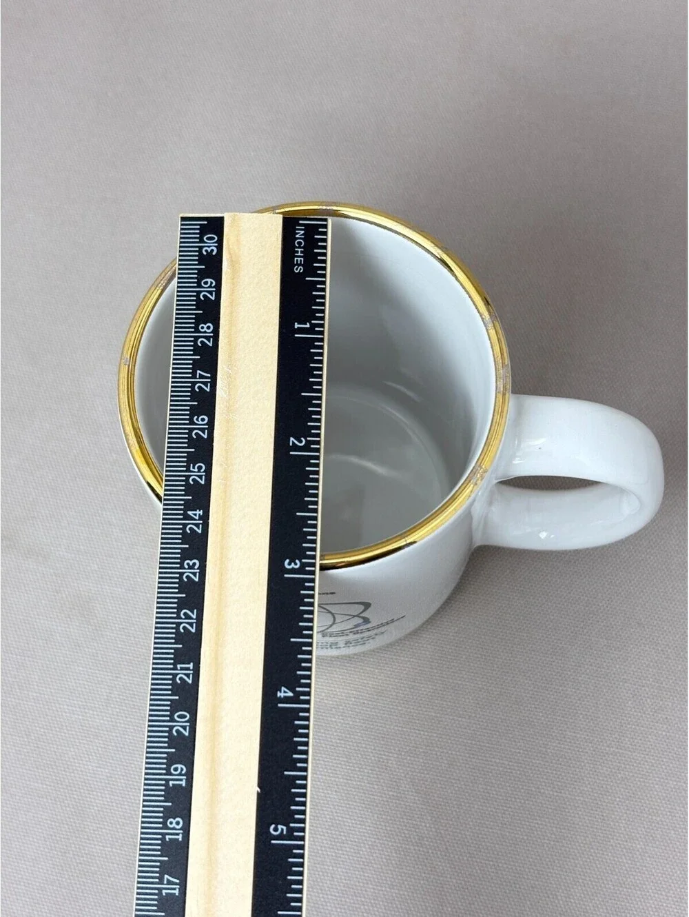 Vintage FENOC FirstEnergy Nuclear Operating Co Coffee Mug Atomic Gold Trim 14oz